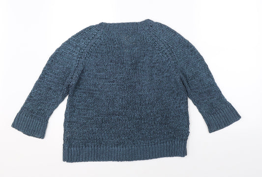 Naughty Womens Blue Cardigan Jumper Size 14