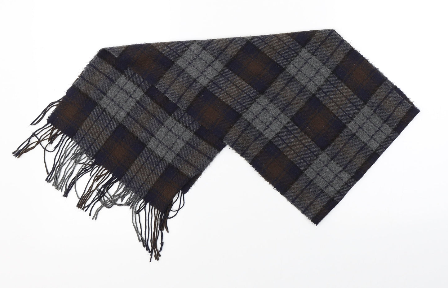 Preworn Mens Multicoloured Plaid Scarf One Size