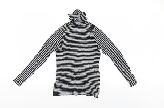 Marks and Spencer Womens Grey Striped Pullover Jumper Size 14