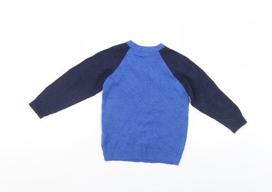 PEP & CO Girls Blue Pullover Jumper Size 4-5 Years