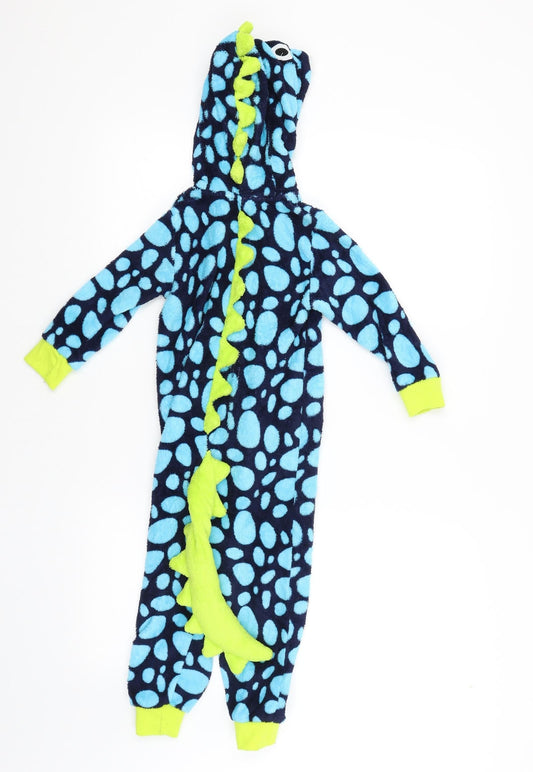Crafted Boys Blue Spotted Babydoll One Piece Size 3-6 Months