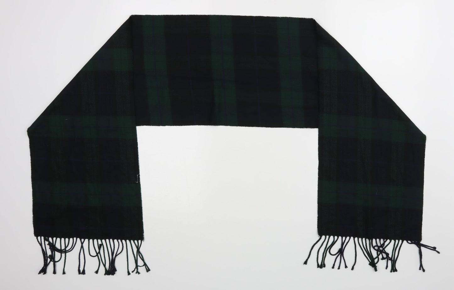 Preworn Unisex Green Check Scarf