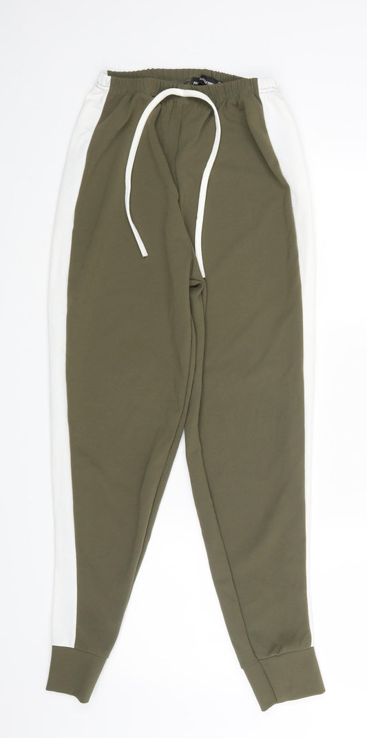 PRETTYLITTLETHING Womens Green Jogger Trousers Size 8 L27 in