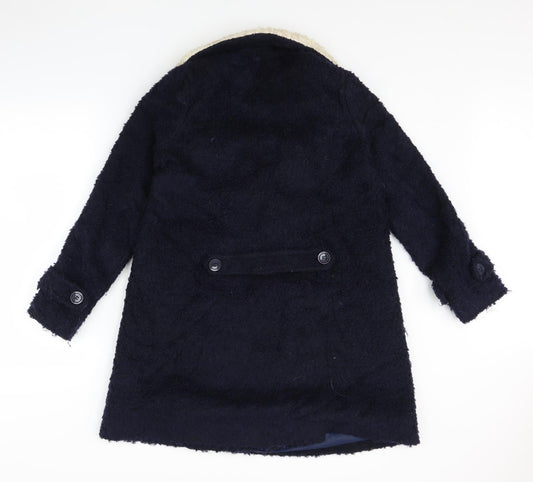 Cooperative Womens Blue Overcoat Coat Size S