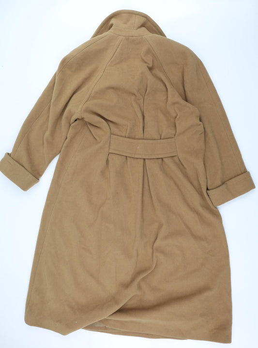 DAMO Womens Brown Overcoat Coat Size 10