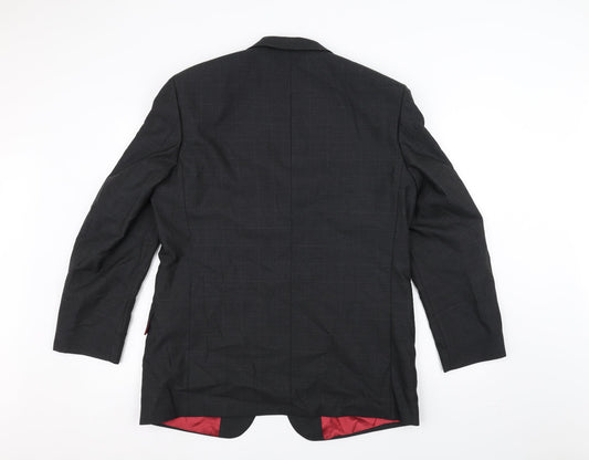 REMUS Mens Black Jacket Suit Jacket Size 42