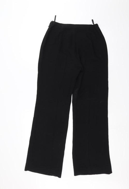 Preworn Womens Black Trousers Size 10 L26 in