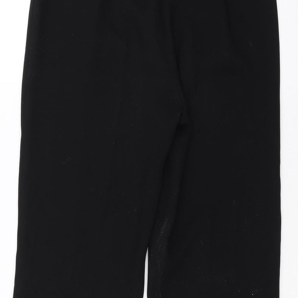 Preworn Womens Black Trousers Size 10 L26 in