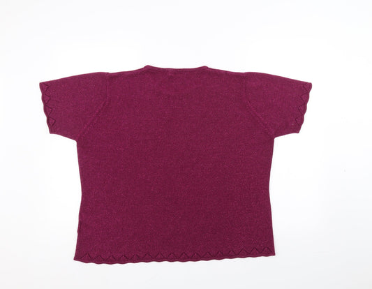 EWM Womens Pink Basic T-Shirt Size XL
