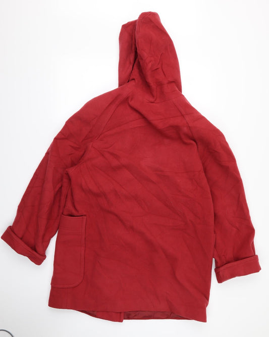 NuAge Womens Red Overcoat Jacket Size L