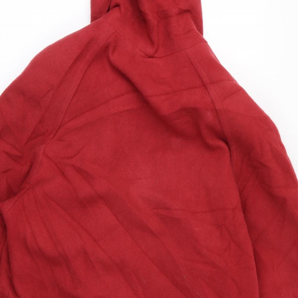 NuAge Womens Red Overcoat Jacket Size L