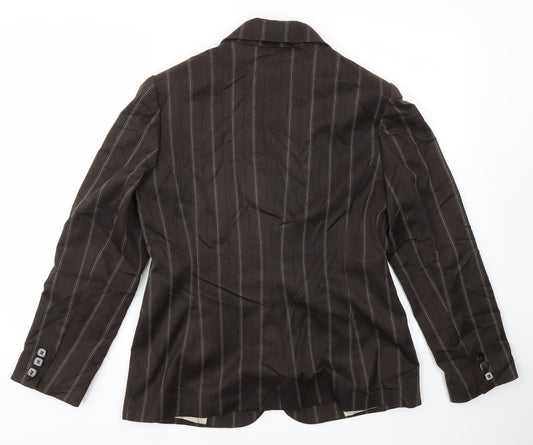 NEXT Womens Brown Striped Jacket Size 14