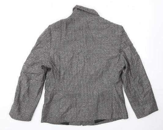 m &co Womens Grey Jacket Size 16