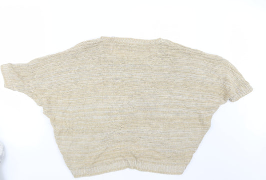 New Look Womens Beige Knit Pullover Jumper Size 8