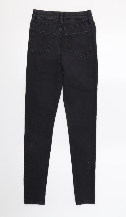F&F Womens Black Denim Skinny Jeans Size 6 L27 in