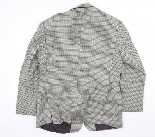 Debenhams Mens Ivory Houndstooth Jacket Suit Jacket Size L