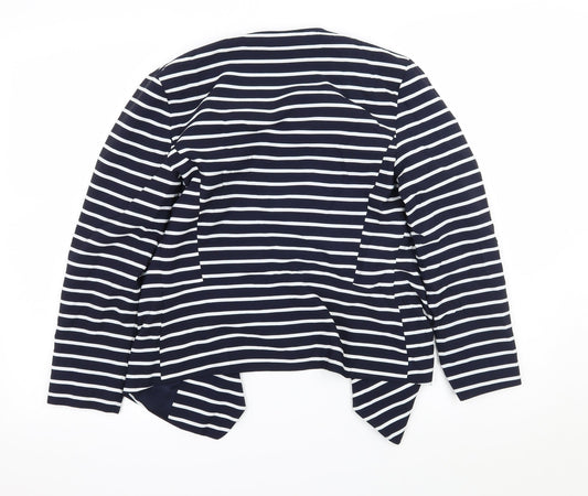 New Look Womens Blue Striped Jacket Size 6