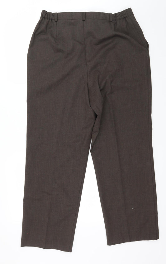 Country Casuals Womens Brown Trousers Size 16 L28 in
