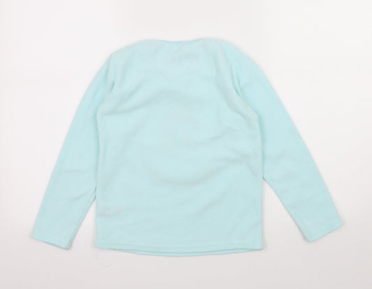 Primark Girls Blue Fleece Top Pyjama Top Size 8-9 Years - Unicorn