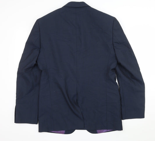 Autograph Mens Blue Jacket Suit Jacket Size L