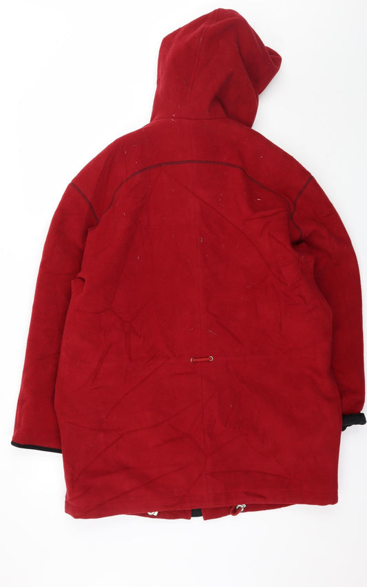 Frozen Garden Womens Red Pea Coat Coat Size 10