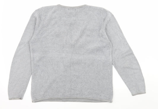 Paramour Womens Grey Knit Pullover Jumper Size M
