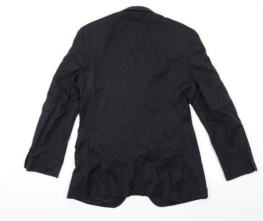 NEXT Mens Black Striped Jacket Suit Jacket Size 38