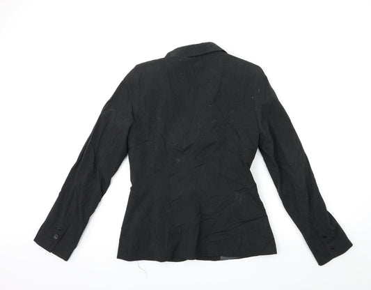 New Look Womens Black Striped Jacket Blazer Size 12