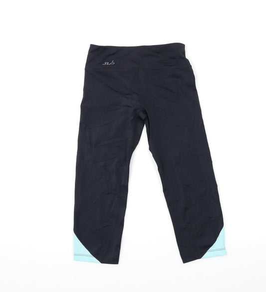Sports Performance Womens Blue Compression Leggings Size 10 L18 in - `