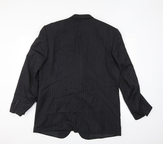 Taylor & Wright Mens Black Striped Jacket Suit Jacket Size 44