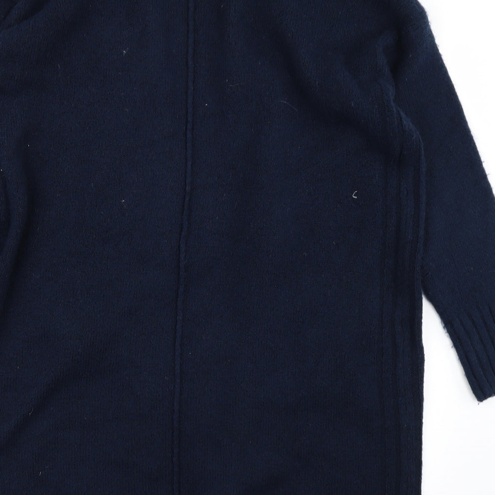 M&S Womens Blue Knit Cape Jumper Size M