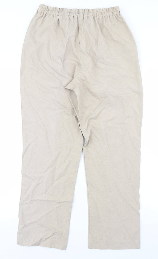 Charmance Womens Beige Trousers Size 14 L25 in