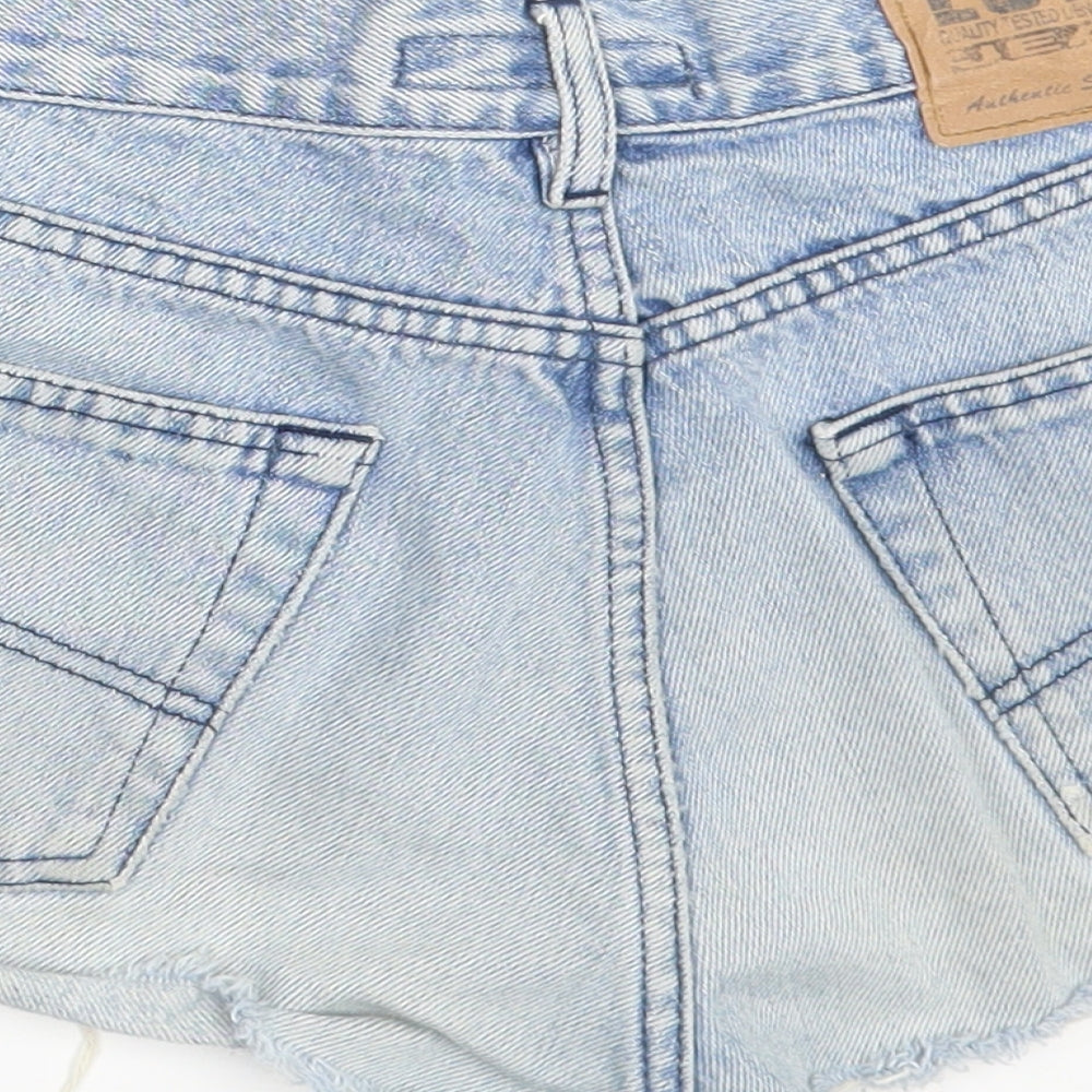 Lotus Womens Blue Denim Hot Pants Shorts One Size