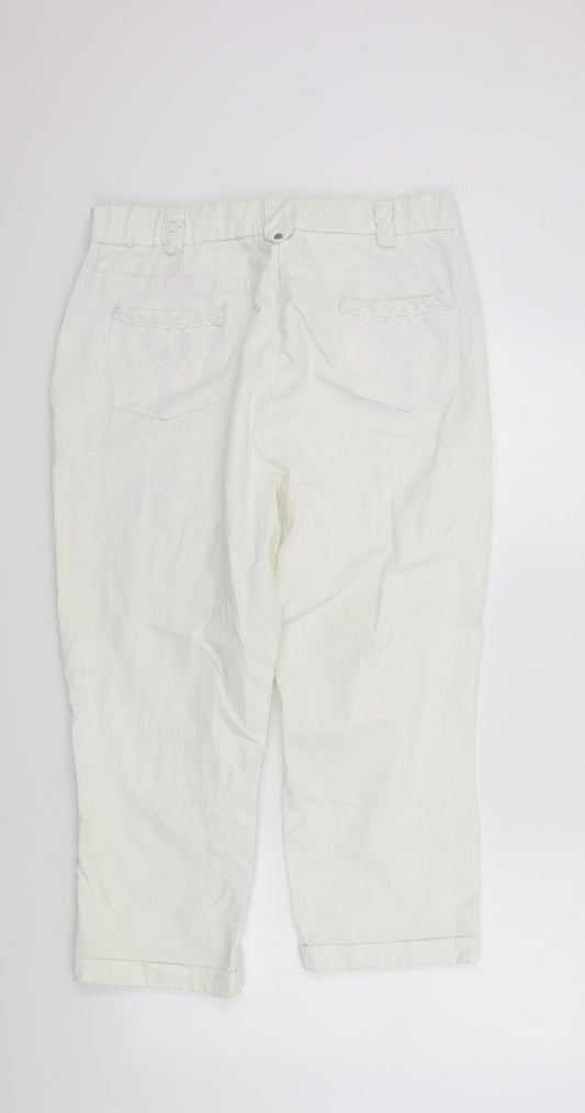 top to toe Womens White Straight Jeans Size 18 L22 in