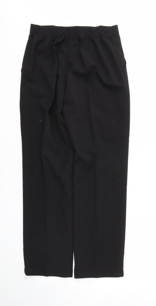 Preworn Womens Black Trousers Size 12 L27 in - Stretch waistband