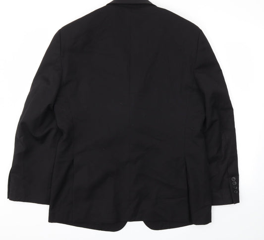 Pronto Uomo Mens Black Jacket Blazer Size 42