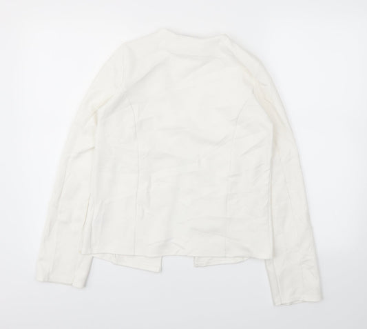 LIPSY Womens White Jacket Blazer Size 4