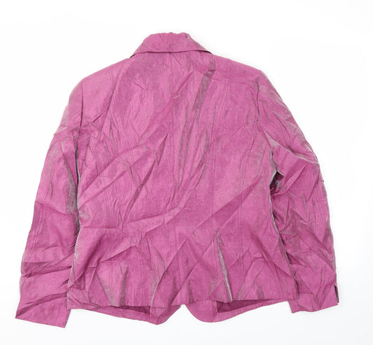 Gelco Womens Pink Jacket Blazer Size 16