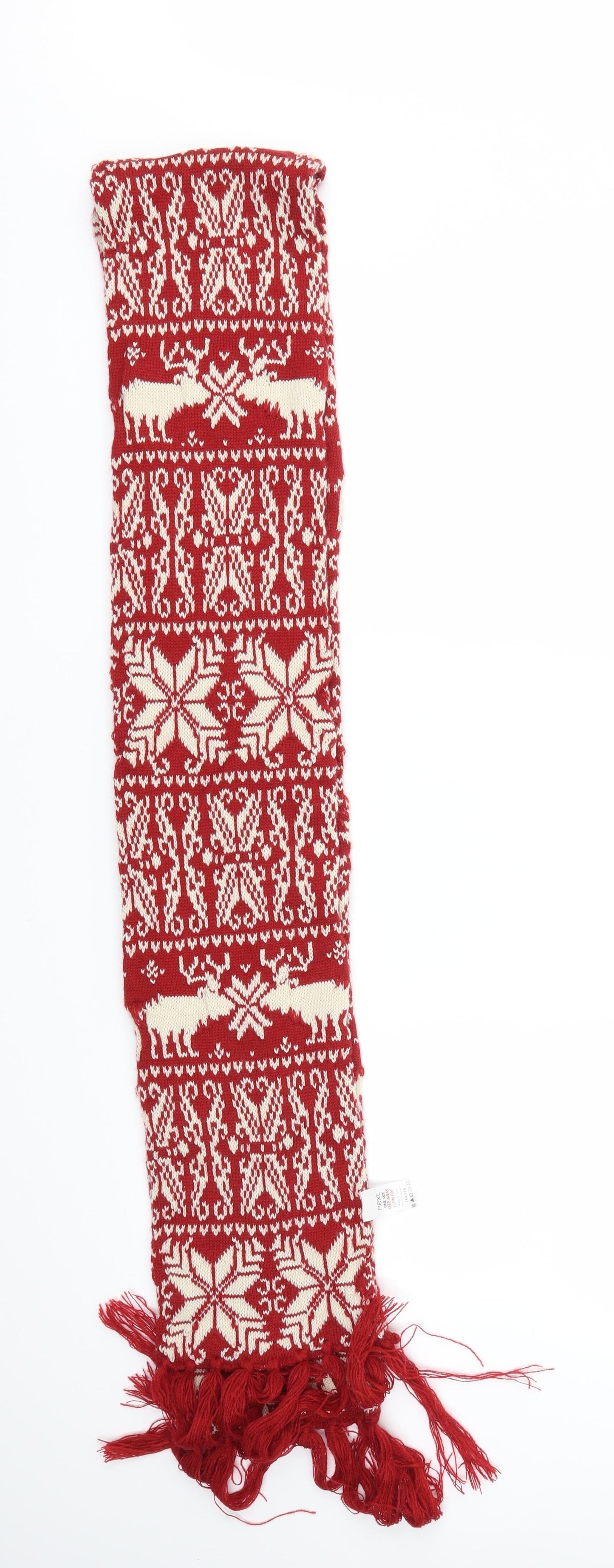 NEXT Womens Red Argyle/Diamond Scarf