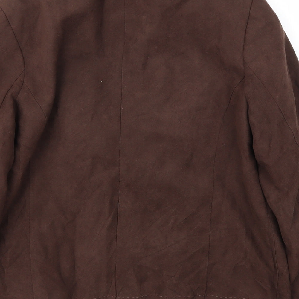 Studio Works Womens Brown Jacket Blazer Size 10