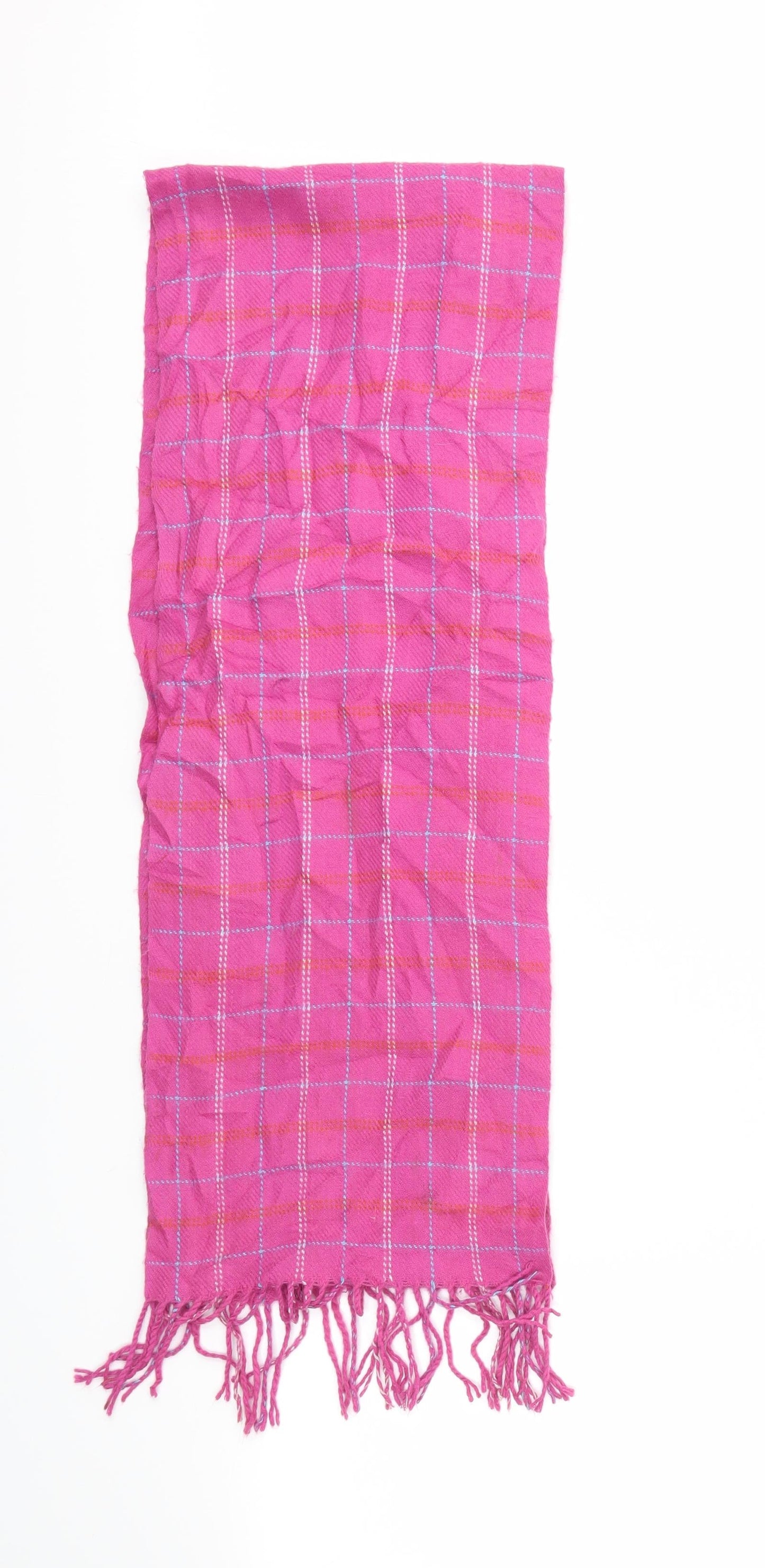 Preworn Womens Purple Check Scarf