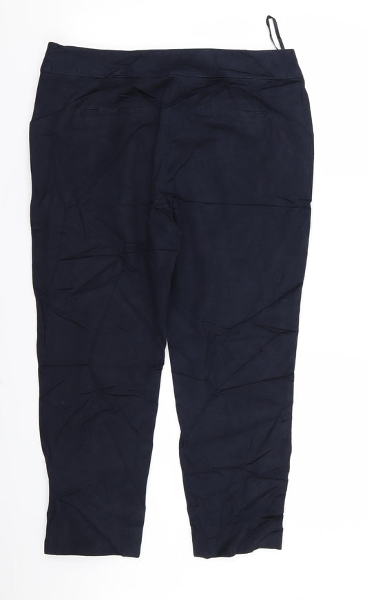 NEXT Womens Blue Trousers Size 14 L25 in