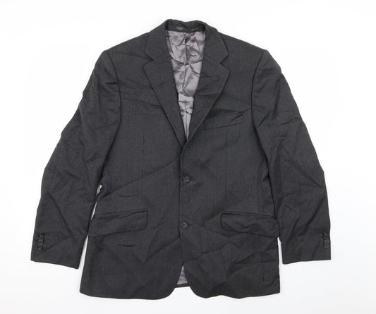 Paul Costelloe Mens Grey Striped  Jacket Blazer Size 38