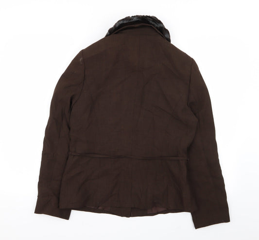 ccdk Womens Brown Jacket Blazer Size 14