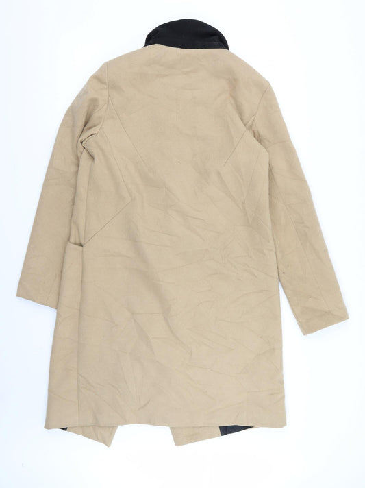 Oasis Womens Beige Overcoat Coat Size M