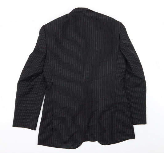 Burton Mens Black Striped Jacket Blazer Size 38