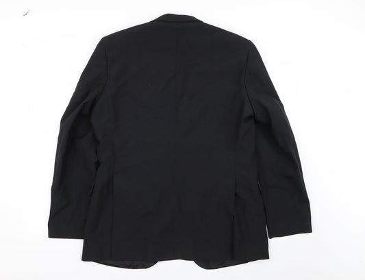 Preworn Mens Black Jacket Blazer Size 42