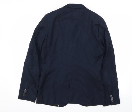 H&M Mens Blue Jacket Blazer Size 36