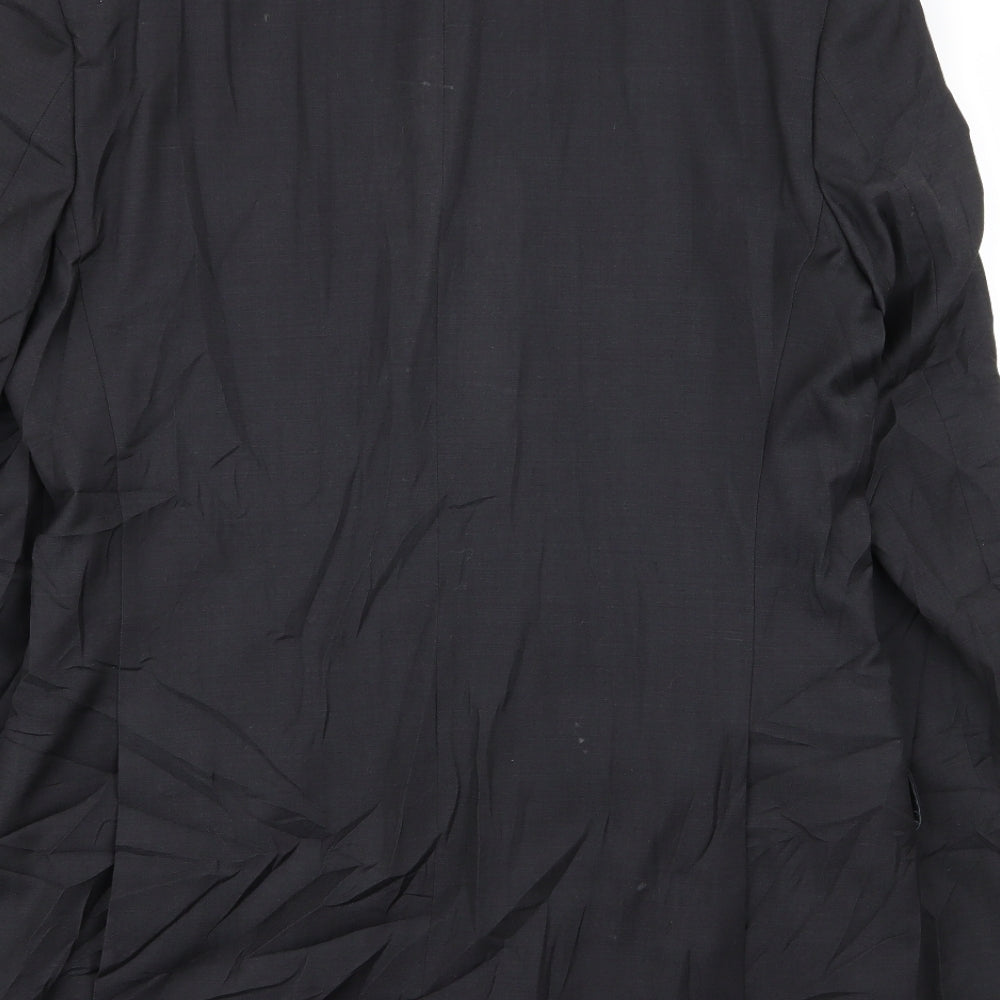 Brand and care label for Autograph men’s black jacket blazer, size 38