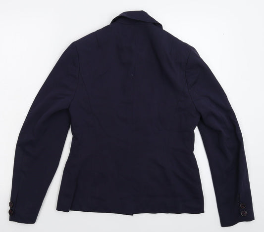 Oasis Womens Blue Jacket Suit Jacket Size 10